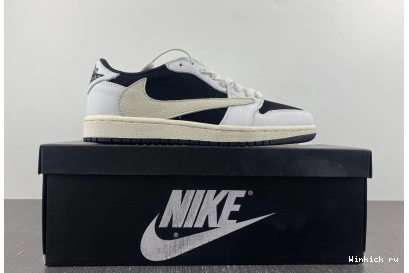 SCOTT AIR TRAVIS BLACK 1 OG LOW X WHITE JORDAN 1013